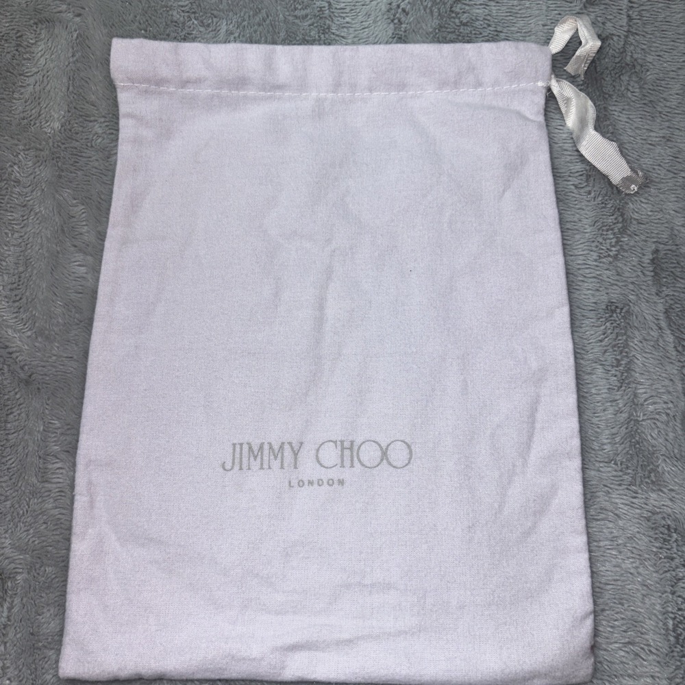 Authentic Jimmy Choo Dust Bag purple Storage Drawstring Cover 10"‎ X 13" Italy